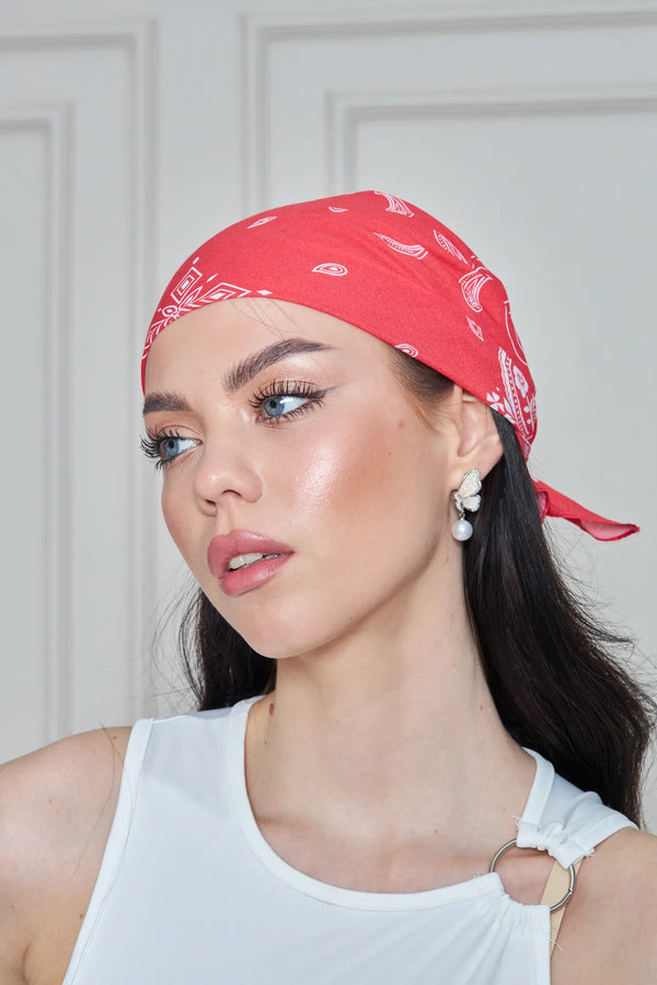 Pamuk Bandana - Pamuklu Bandana Fular Günlük Kullanım Için