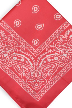 Kırmızı Etnik Desen Bandana - Stil Sahibi Kadın Bandana Fular