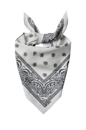 Beyaz Etnik Desen Bandana