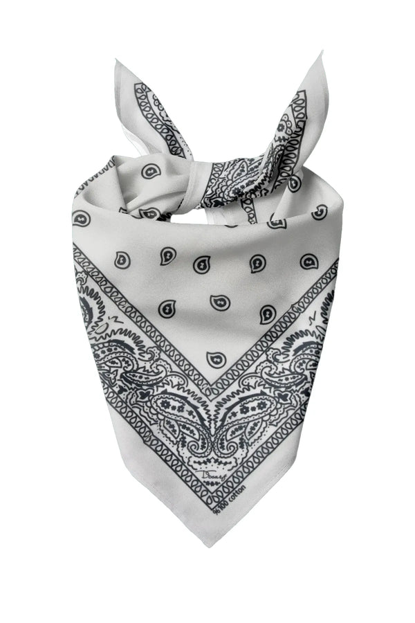 Beyaz Etnik Desen Bandana