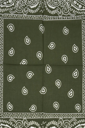 Haki Etnik Desen Bandana - Stil Sahibi Kadın Bandana Fular