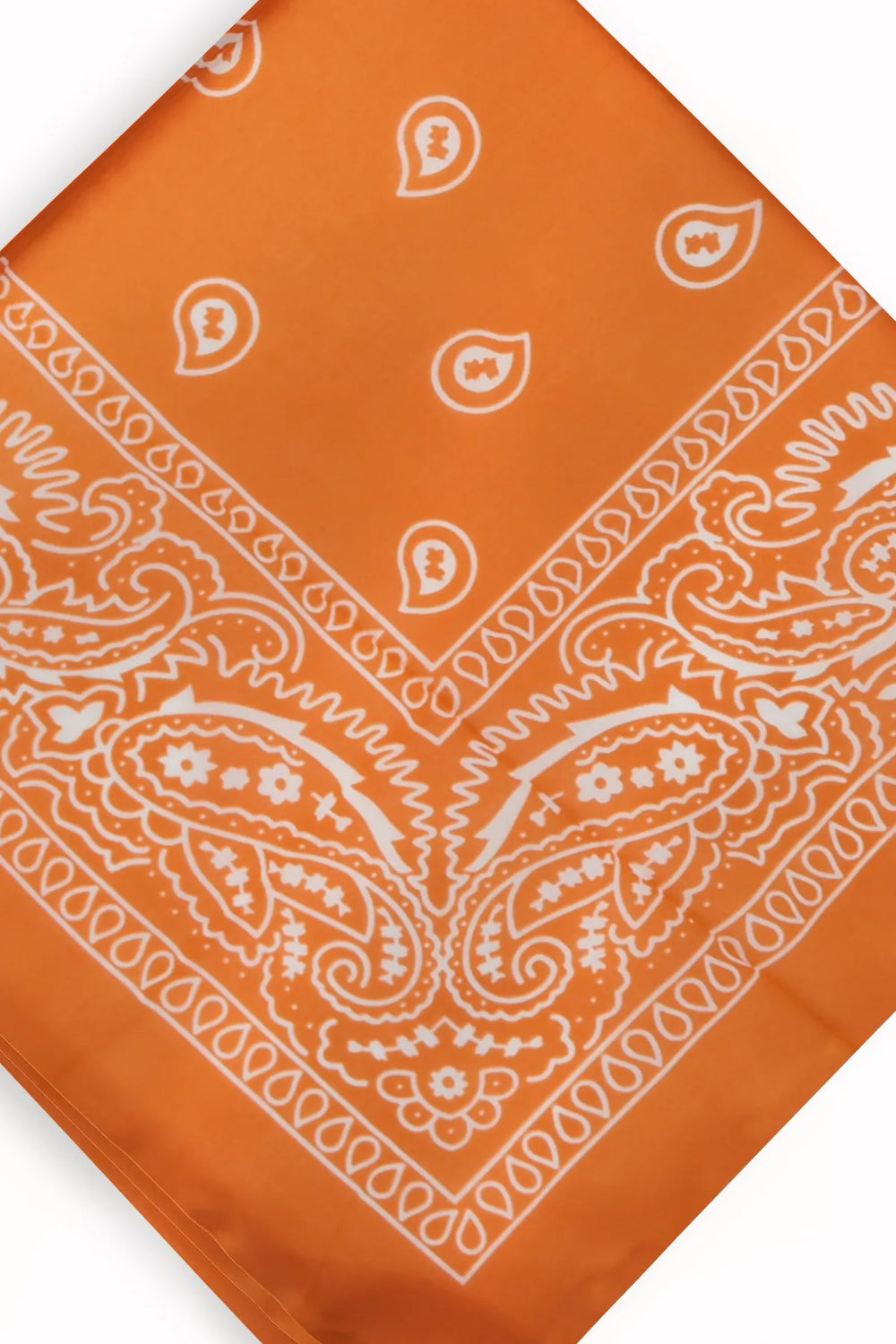 Turuncu Etnik Desen Haki Bandana - Stil Sahibi Kadın Bandana Fular