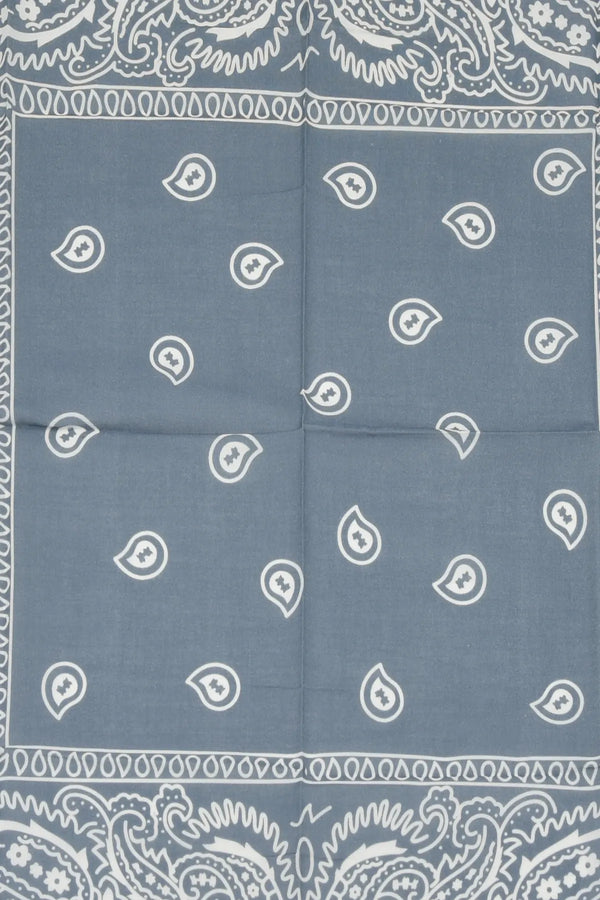 Gri Etnik Desen Bandana - Stil Sahibi Kadın Bandana Fular