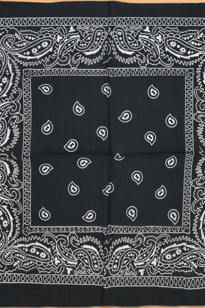 Siyah Etnik Desen Bandana - Stil Sahibi Kadın Bandana Fular