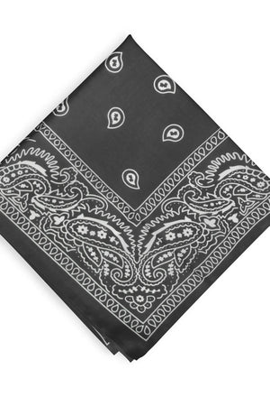 Siyah Etnik Desen Bandana - Stil Sahibi Kadın Bandana Fular