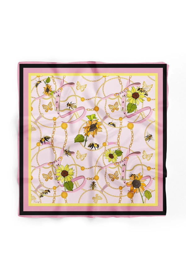 Kadın Zincir Desenli Fular Bandana - Stil Sahibi Kadın Bandana Fular