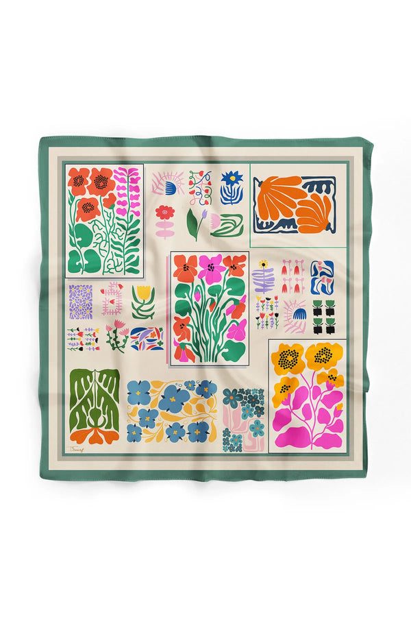 Kadın Desenli Fular Bandana - Stil Sahibi Kadın Bandana Fular