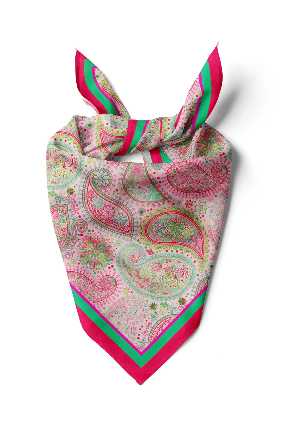 Pembe Etnik Desenli Kadın Fular - Renkli Desenli Kadın Fular