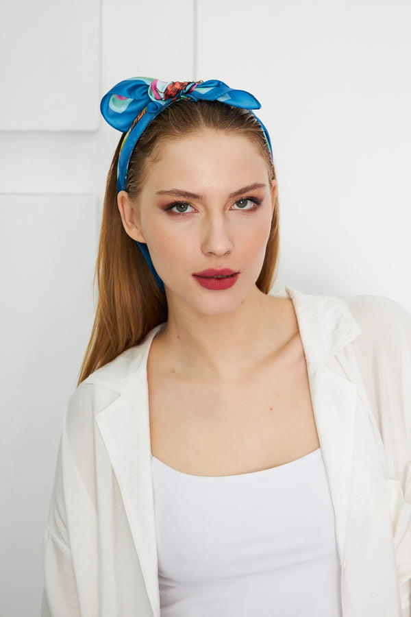 Tropik Desenli Fular - Renkli Desenli Kadın Fular