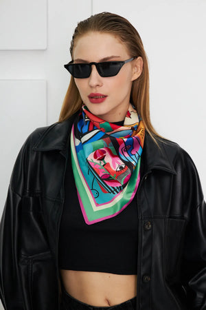 Picasso Fular - Kadın Fular Şık Kombinler Için