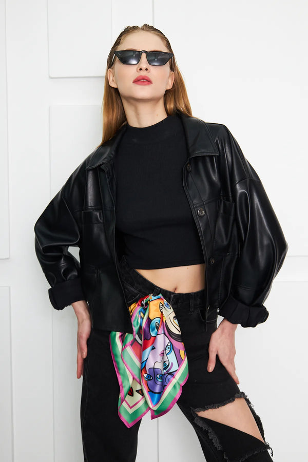 Picasso Fular - Kadın Fular Şık Kombinler Için