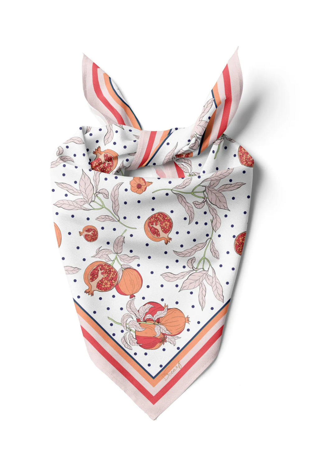 Nar Desenli Fular - Renkli Desenli Kadın Fular