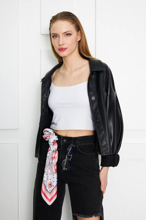 Nar Desenli Fular - Renkli Desenli Kadın Fular