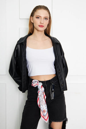 Nar Desenli Fular - Renkli Desenli Kadın Fular