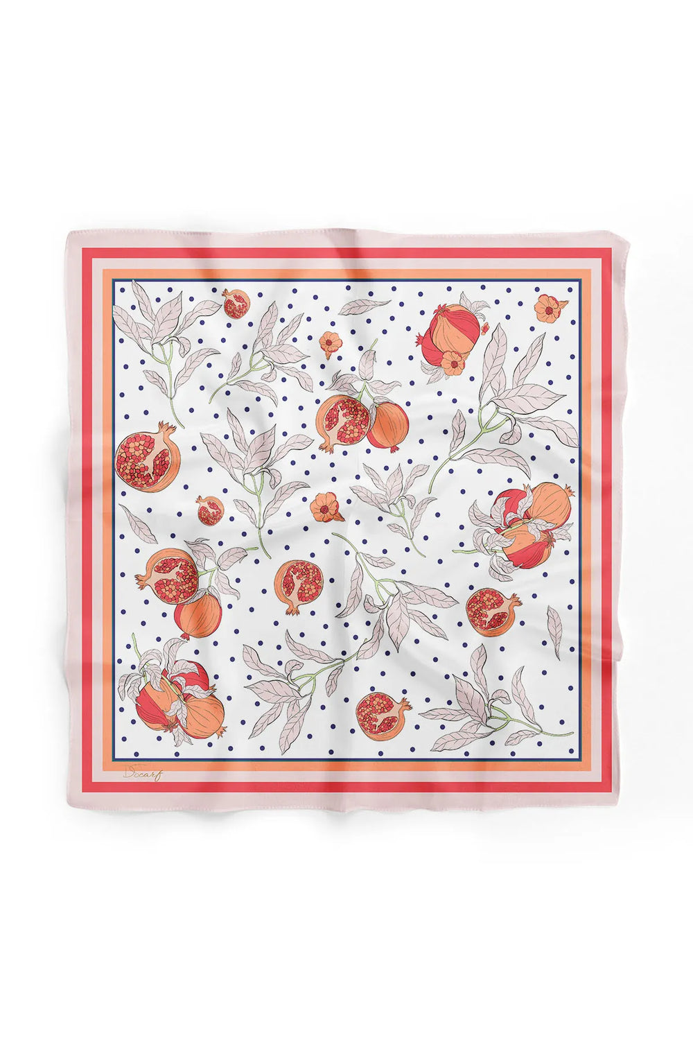 Nar Desenli Fular - Renkli Desenli Kadın Fular