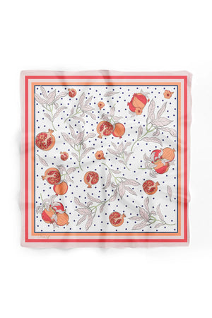 Nar Desenli Fular - Renkli Desenli Kadın Fular