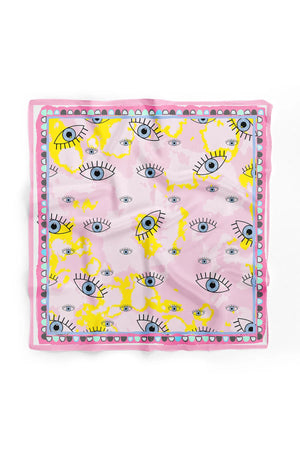 Blue Eye Desenli Fular - Renkli Desenli Kadın Fular