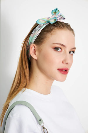 Çiçek Desenli Fular - Renkli Desenli Kadın Fular