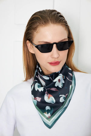 Çiçek Desenli Fular - Renkli Desenli Kadın Fular