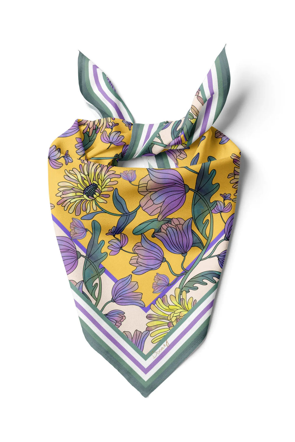 Çiçek Desenli Fular - Renkli Desenli Kadın Fular