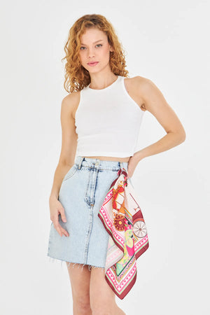 Kadın Fular Bandana - Stil Sahibi Kadın Bandana Fular