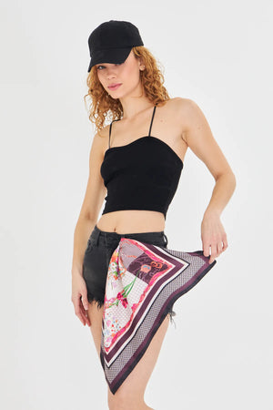 Kadın Fular Bandana - Stil Sahibi Kadın Bandana Fular
