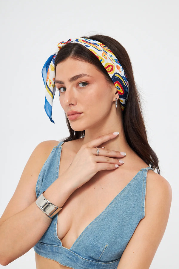 Fular Bandana 70Cm - Stil Sahibi Kadın Bandana Fular