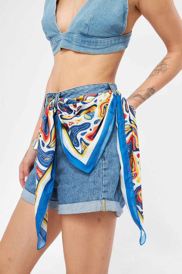 Fular Bandana 70Cm - Stil Sahibi Kadın Bandana Fular