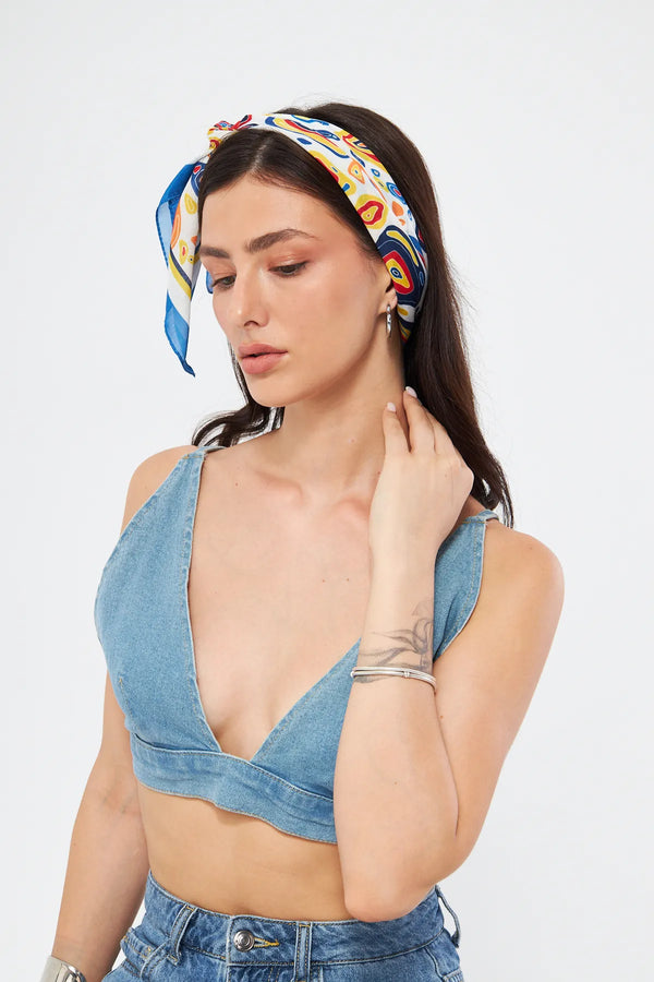 Fular Bandana 70Cm - Stil Sahibi Kadın Bandana Fular