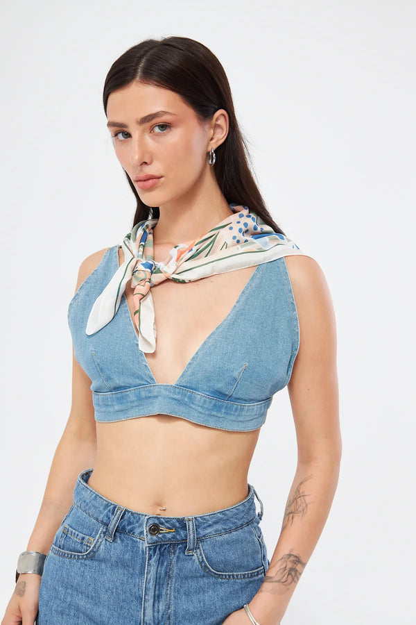 Fular Bandana 70Cm - Stil Sahibi Kadın Bandana Fular