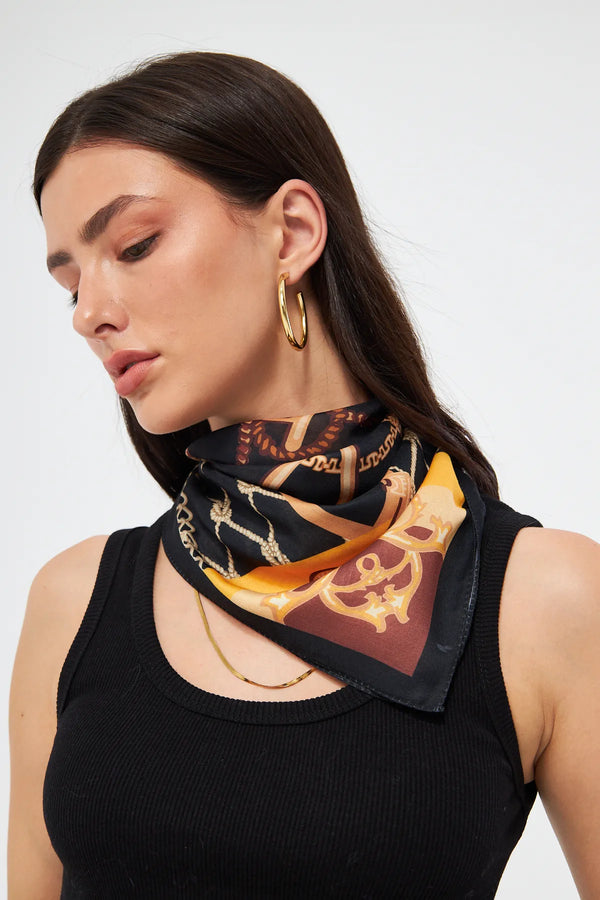 Fular Bandana 70Cm - Stil Sahibi Kadın Bandana Fular