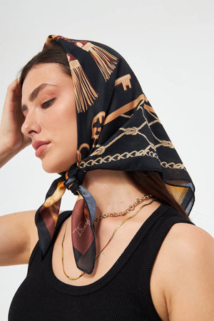 Fular Bandana 70Cm - Stil Sahibi Kadın Bandana Fular