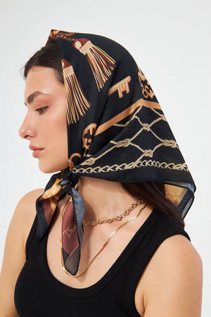 Fular Bandana 70Cm - Stil Sahibi Kadın Bandana Fular