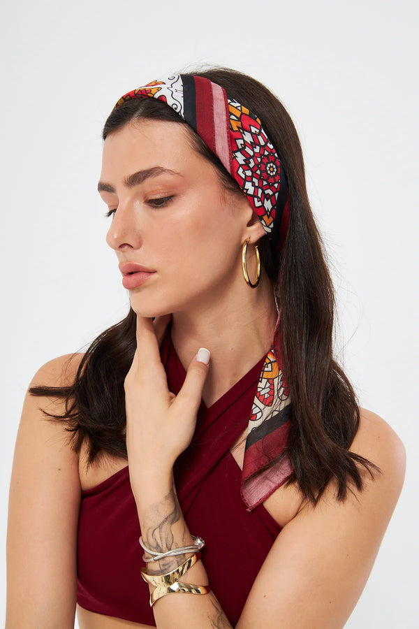 Fular Bandana 70Cm - Stil Sahibi Kadın Bandana Fular