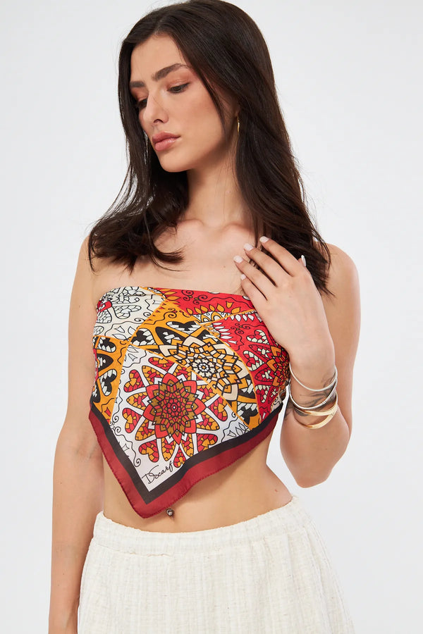 Fular Bandana 70Cm - Stil Sahibi Kadın Bandana Fular
