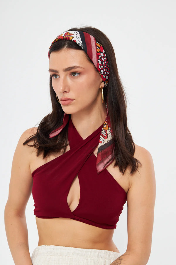 Fular Bandana 70Cm - Stil Sahibi Kadın Bandana Fular