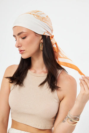 Fular Bandana 70Cm - Stil Sahibi Kadın Bandana Fular