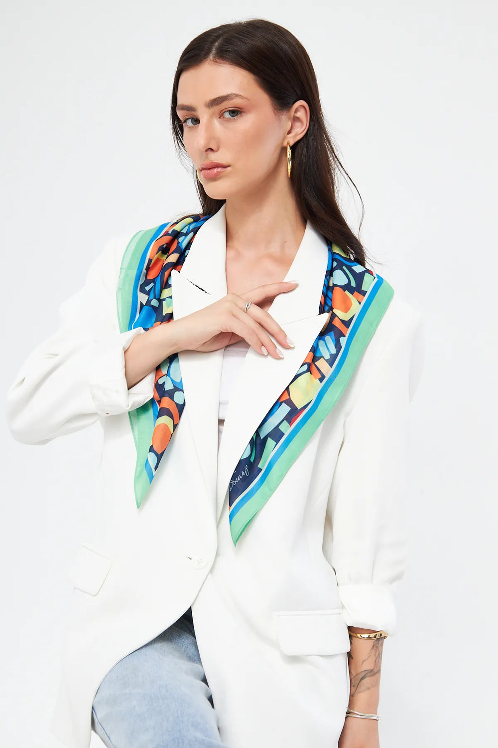 Fular Bandana 70Cm - Stil Sahibi Kadın Bandana Fular