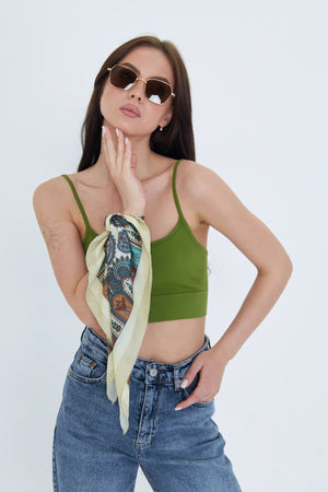 Fular Bandana 70Cm - Stil Sahibi Kadın Bandana Fular