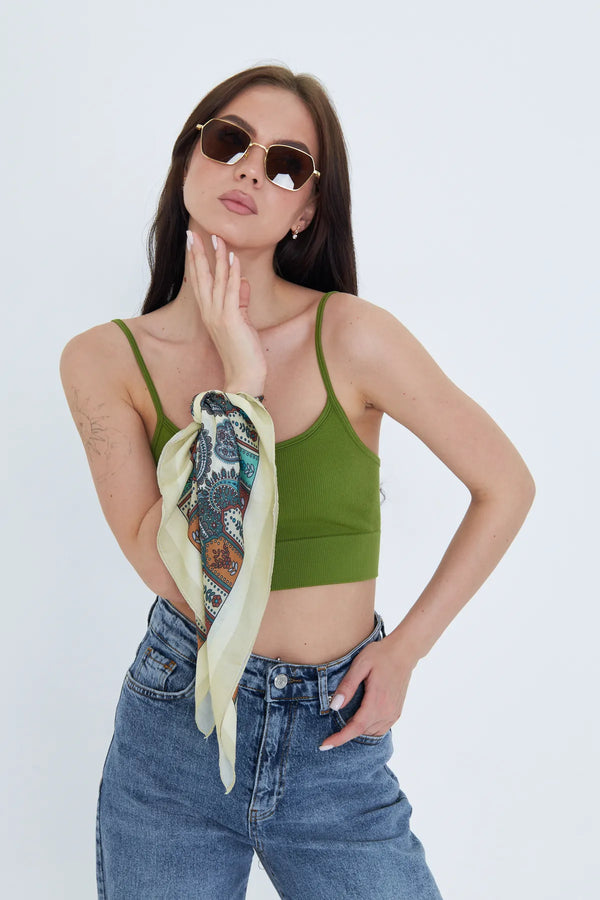 Fular Bandana 70Cm - Stil Sahibi Kadın Bandana Fular