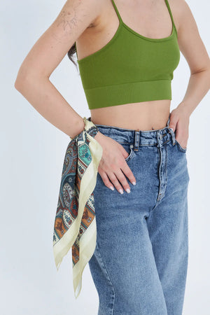 Fular Bandana 70Cm - Stil Sahibi Kadın Bandana Fular