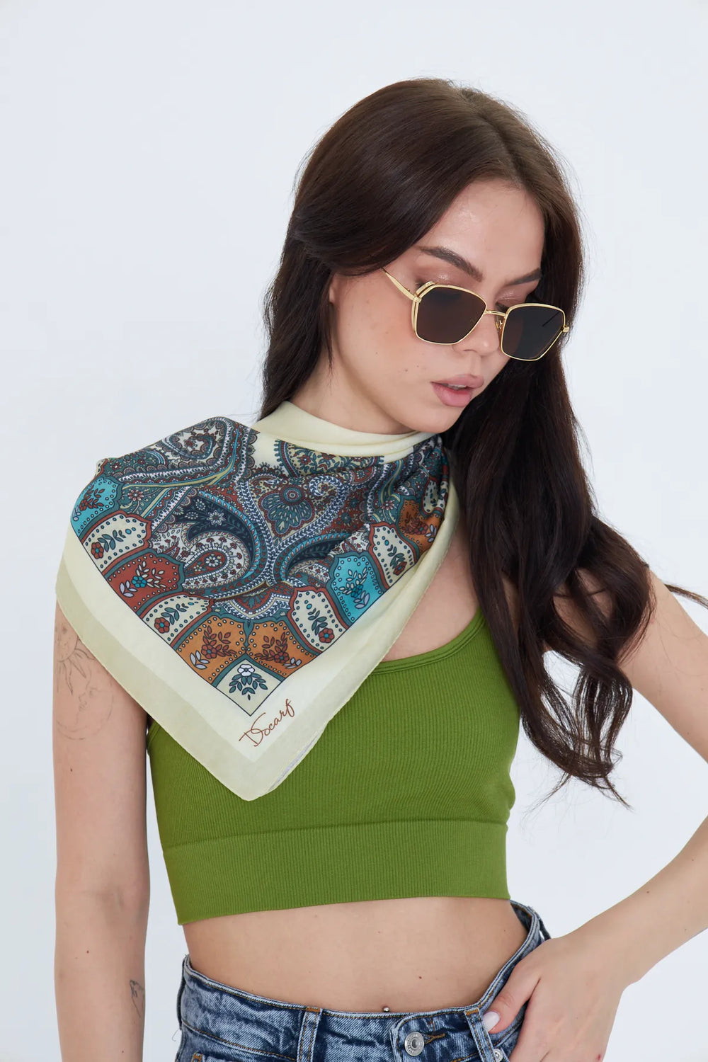 Fular Bandana 70Cm - Stil Sahibi Kadın Bandana Fular