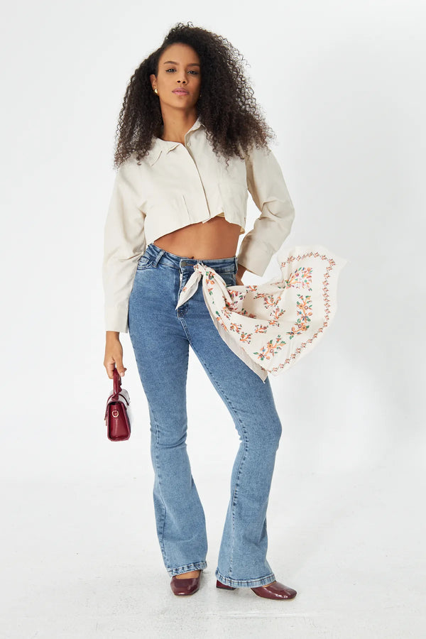 Pamuk Bandana Fular 70Cm - Pamuklu Bandana Fular Günlük Kullanım Için