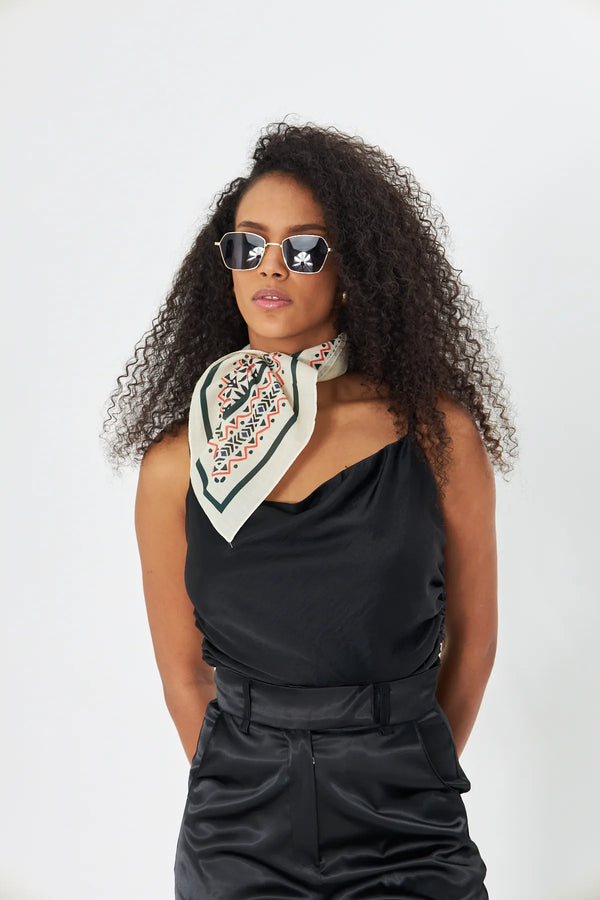 Pamuk Bandana Fular 70Cm - Pamuklu Bandana Fular Günlük Kullanım Için