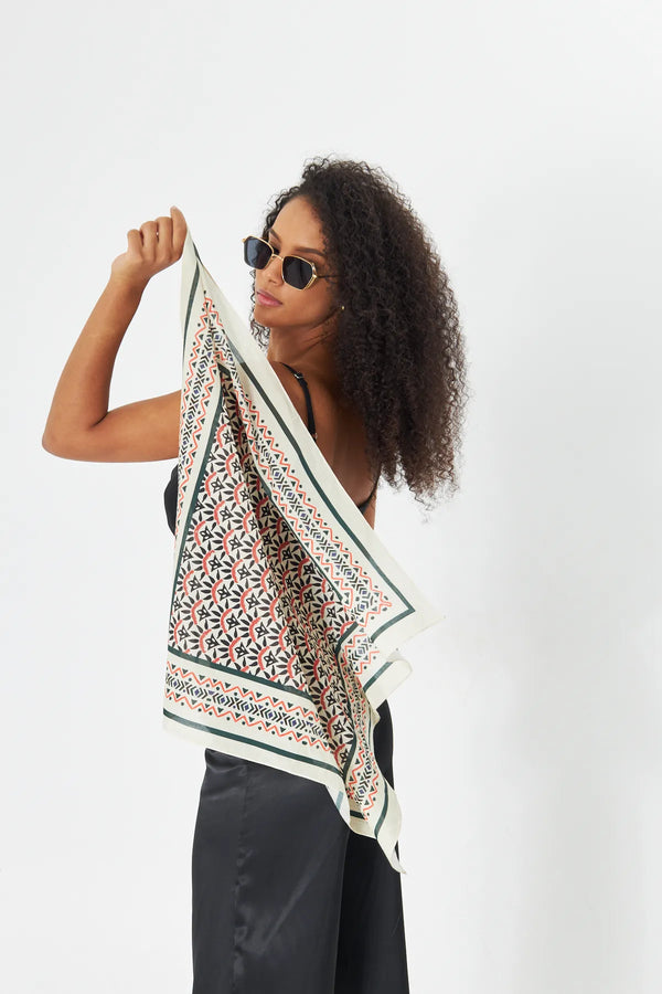 Pamuk Bandana Fular 70Cm - Pamuklu Bandana Fular Günlük Kullanım Için