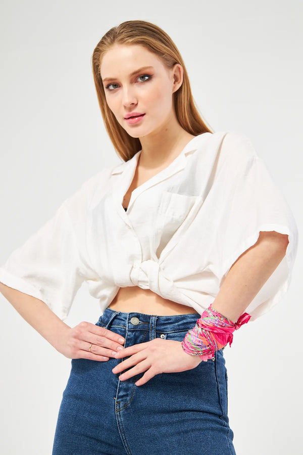 Desenli Plise Fular - Renkli Desenli Kadın Fular