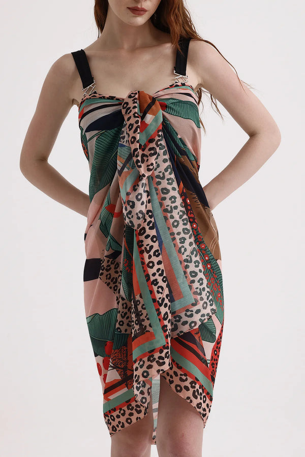 Leopar Desenli Pareo - Plaj Için Hafif Desenli Pareo