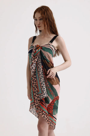 Leopar Desenli Pareo - Plaj Için Hafif Desenli Pareo