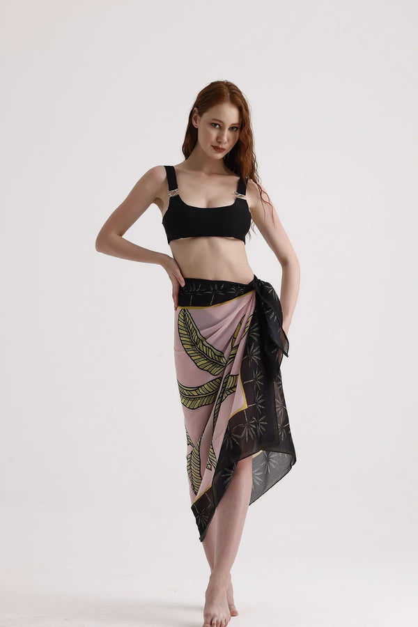 Dscarf Pareo Desenli - Plaj Için Hafif Desenli Pareo