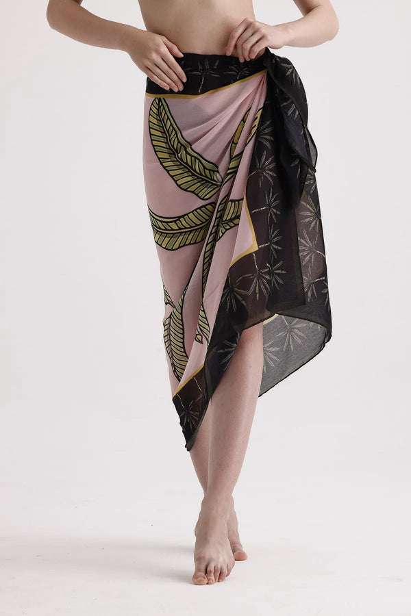 Dscarf Pareo Desenli - Plaj Için Hafif Desenli Pareo
